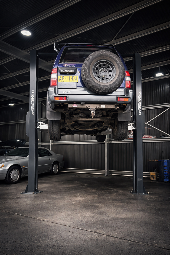4.5 TONNE 2-POST CAR HOIST ELECTRIC LOCK RELEASE